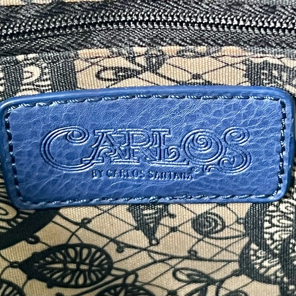 ❀ Carlos Santana Color Block Hand Bag Satchel Zipper Purse - Picture 5 of 5